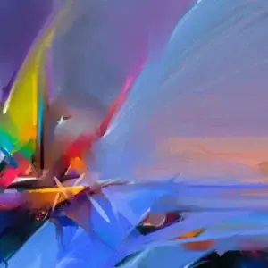 Satin Canvas Sample - A Bright Oil Painting
