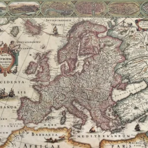 Archival Matte Photo Paper Sample - Europa Old Map