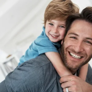 Archival Matte Photo Enlargement Sample - Dad & Son