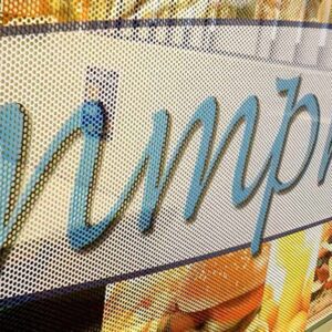 View Thru Vinyl - Perforated Window Cling Sample