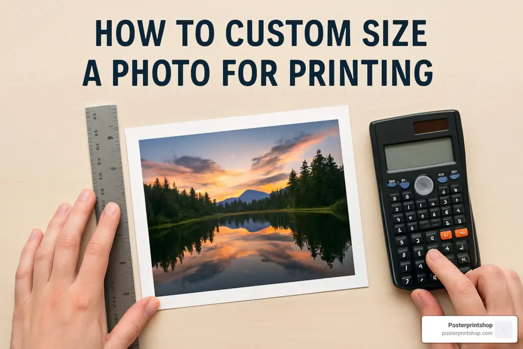 how to custom size a photo for printing