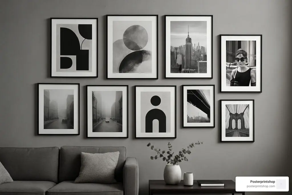 Black and white posters